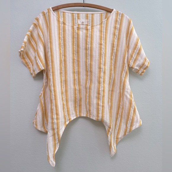 Lou & Grey Skip Doppy Tie-front Top, Sz M - Picture 3 of 8